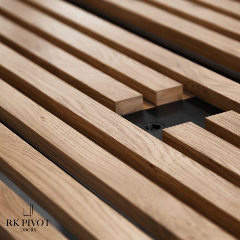 RK Exclusive Aluminium Wendetür - modell Terra holzern lamellen