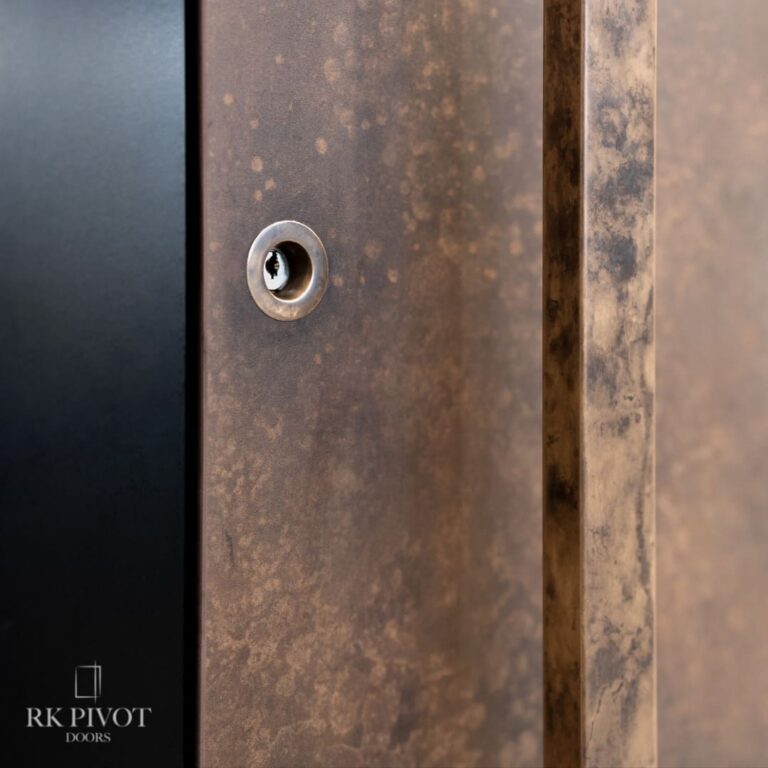 RK Pivot Doors - drzwi przednie - brąz gładki - płynny metal