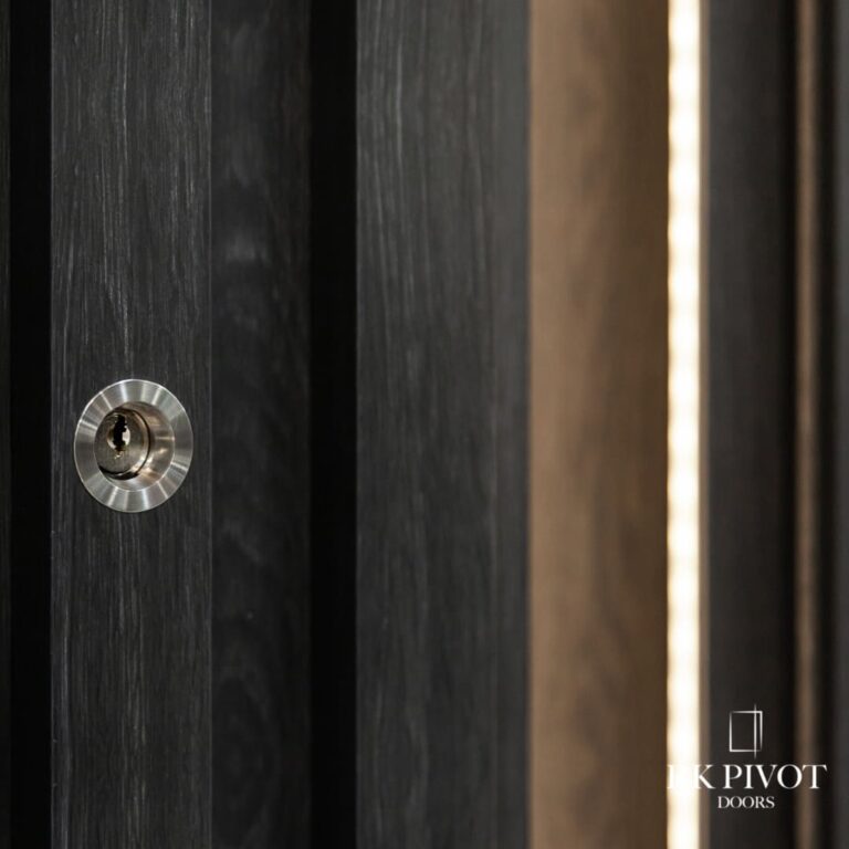 Drzwi RK Pivot Doors - Terra Anteak - lamele drewnopodobne