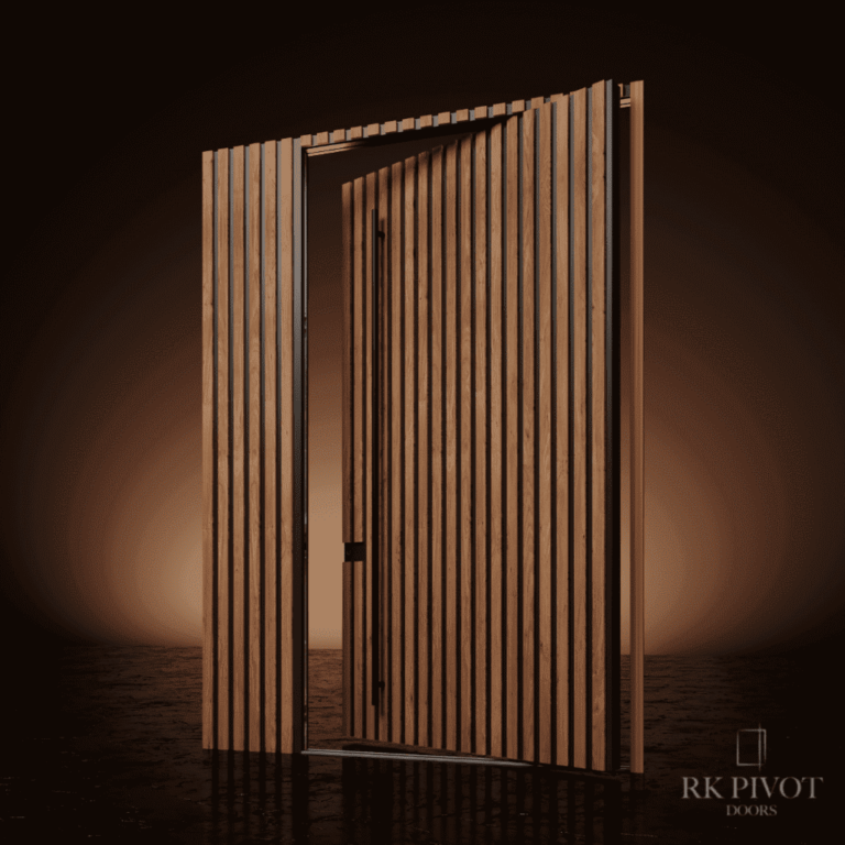 RK Pivot Doors - Drzwi z drewnymi lamelami