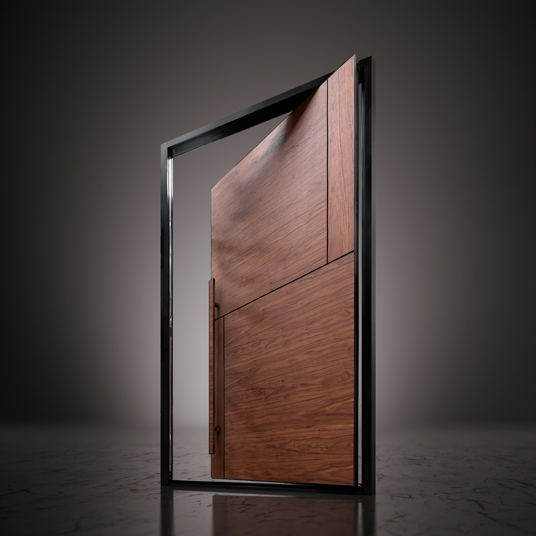 RK Pivot Doors - Drzwi Pivot w kolorze orzecha