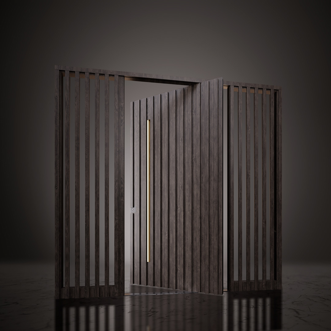 RK Pivot Doors - lattes de bois